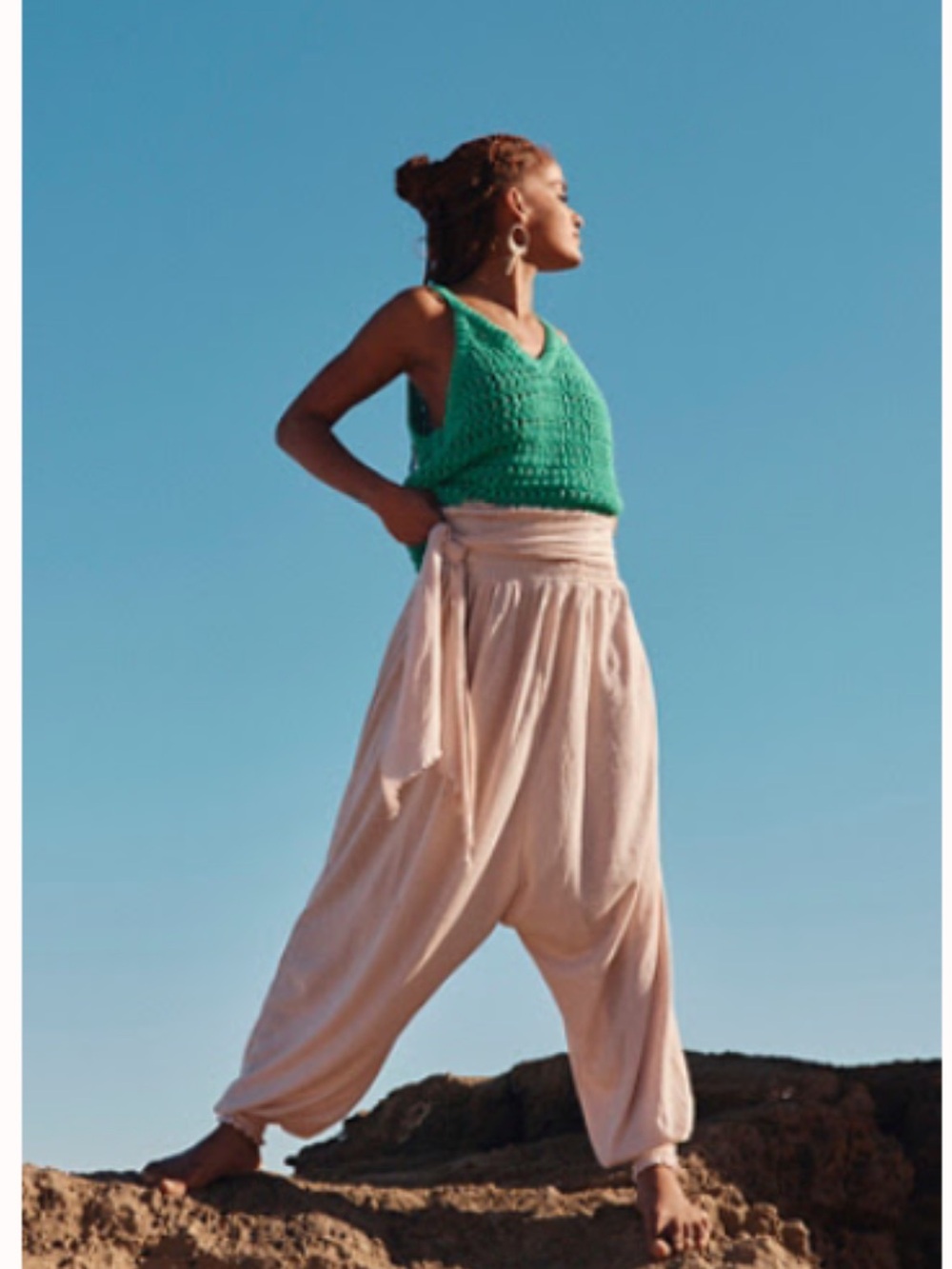 NWT Free People FP Beach XS Just Like That Convertible Harem Pants / Jumpsuit